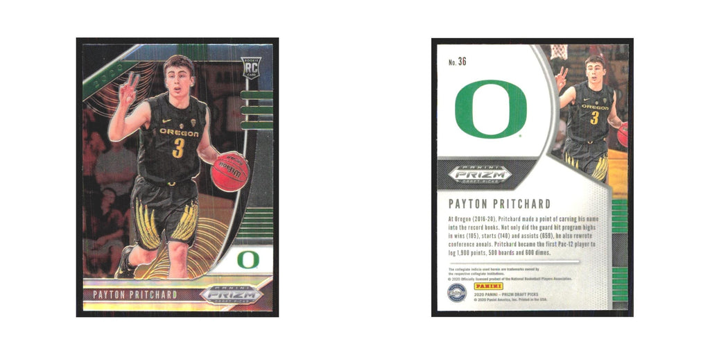 2020 Panini Prizm Draft Payton Pritchard RC Oregon Ducks #36