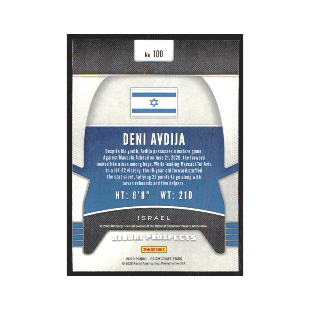 2020 Panini Prizm Draft Deni Avdija RC Maccabi Electra Tel Aviv #100