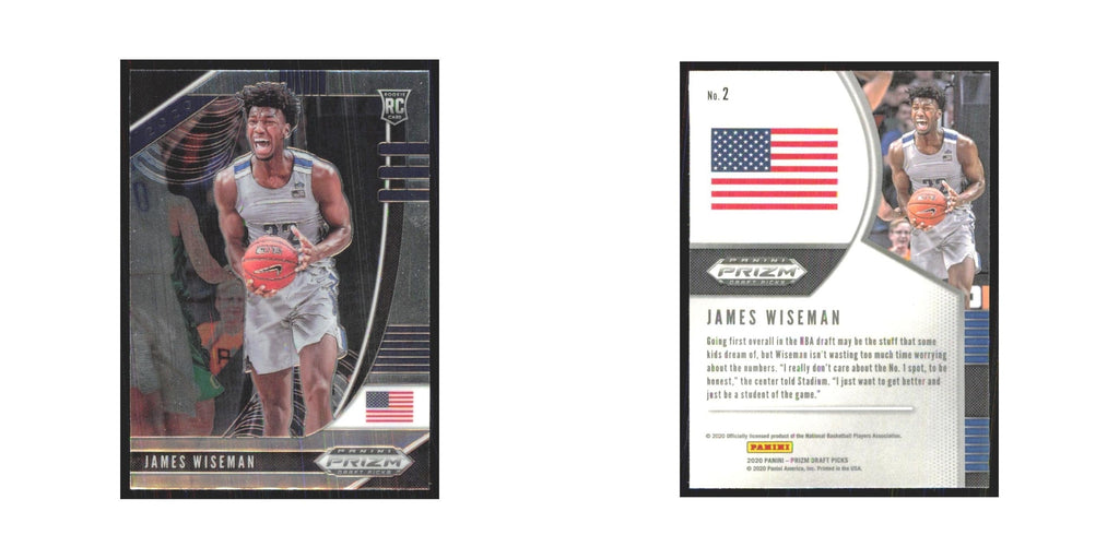2020 Panini Prizm Draft James Wiseman RC Memphis Tigers #2