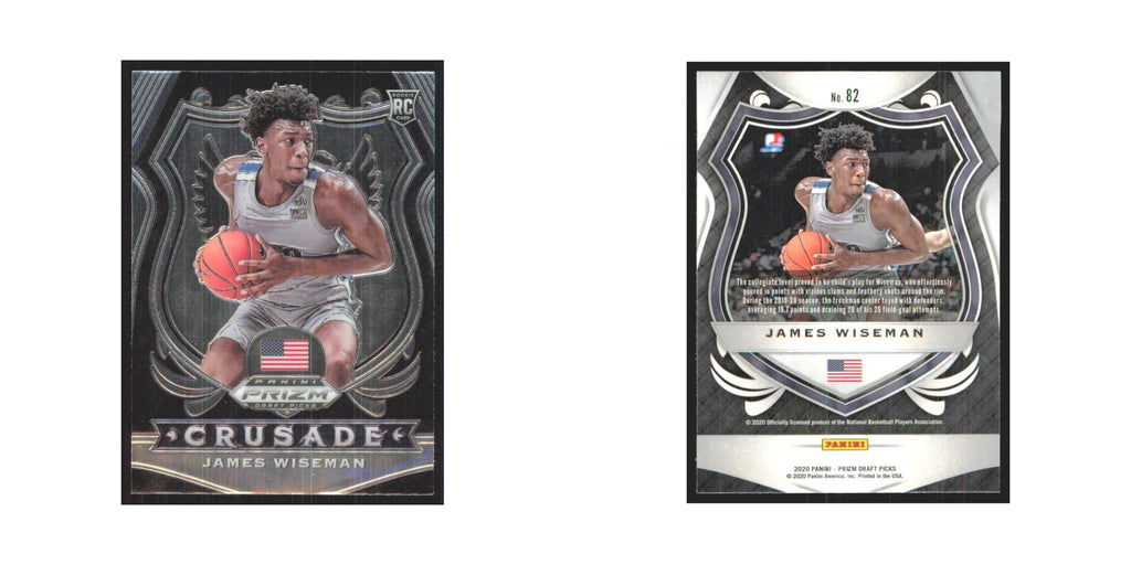 2020 Panini Prizm Draft James Wiseman RC Memphis Tigers #82