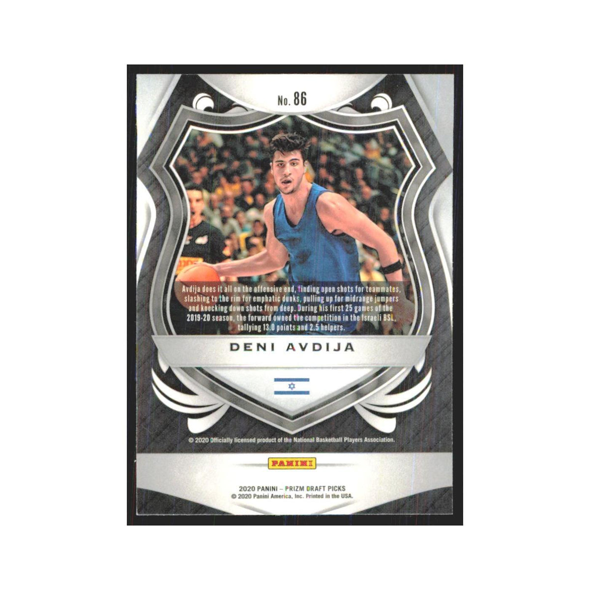 2020 Panini Prizm Draft Deni Avdija RC Maccabi Electra Tel Aviv #86