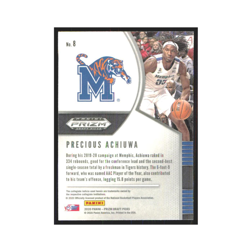 2020 Panini Prizm Draft Precious Achiuwa RC Memphis Tigers #8