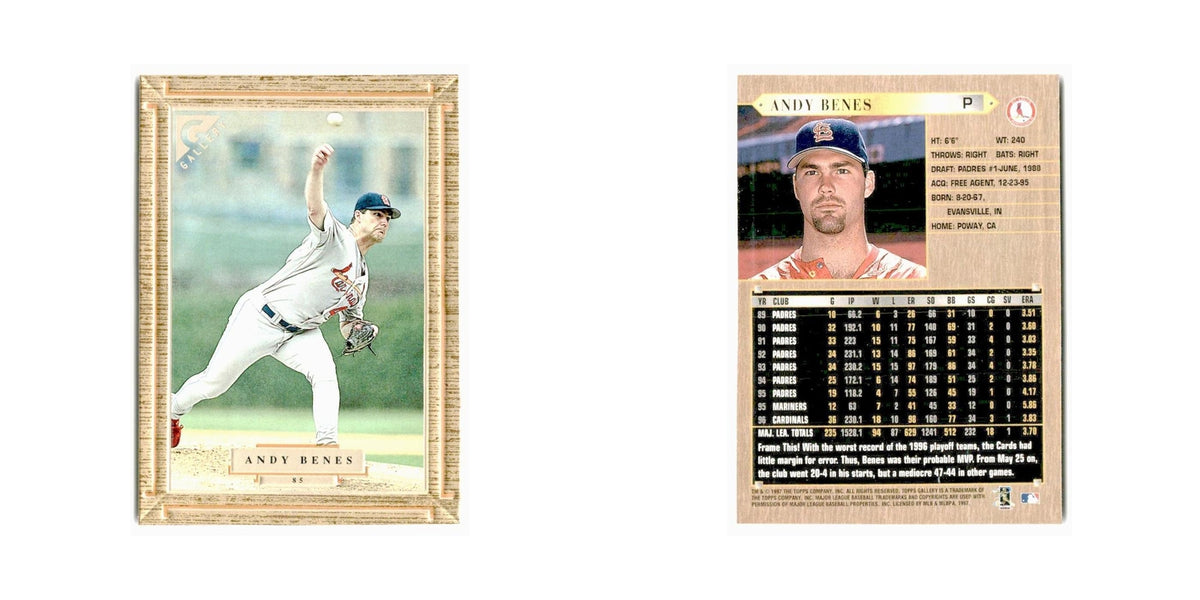 Andy Benes 1997 Topps Gallery #85 St. Louis Cardinals Baseball Card NM