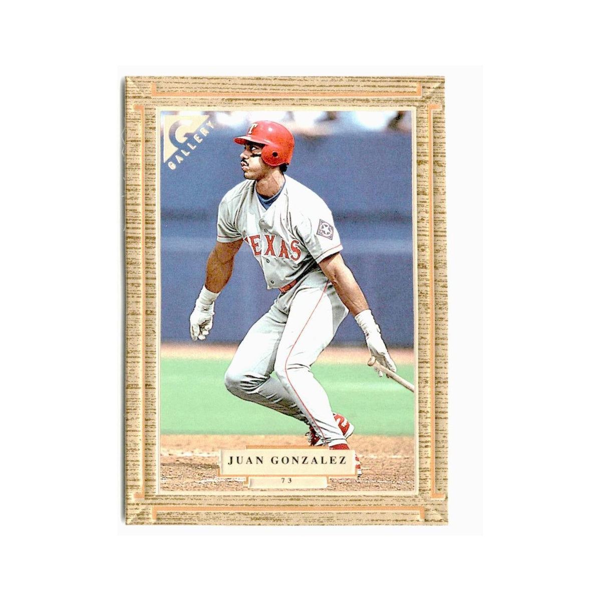 Juan Gonzalez 1997 Topps Gallery #73 Texas Rangers Baseball Card NM