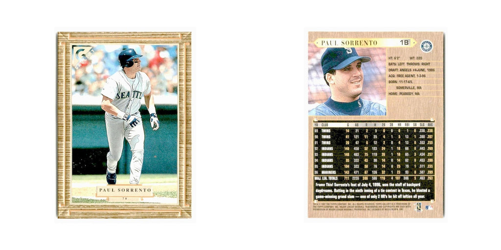 Paul Sorrento 1997 Topps Gallery #78 Seattle Mariners Baseball Card NM
