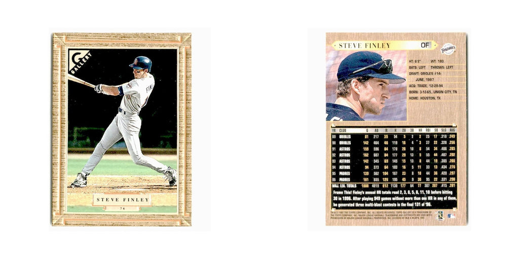 Steve Finley 1997 Topps Gallery #76 San Diego Padres Baseball Card NM