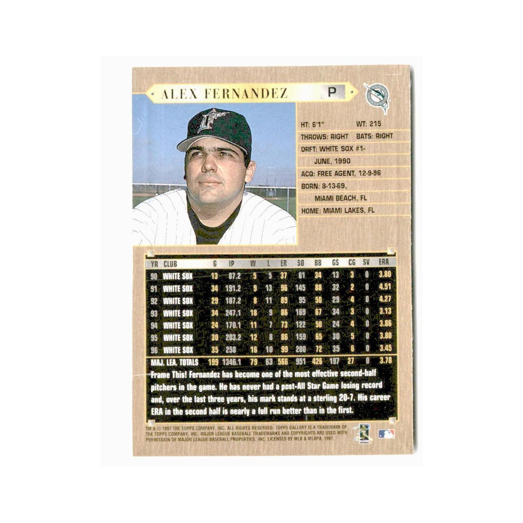 Alex Fernandez 1997 Topps Gallery #60 Philadelphia Phillies Baseball Card NM
