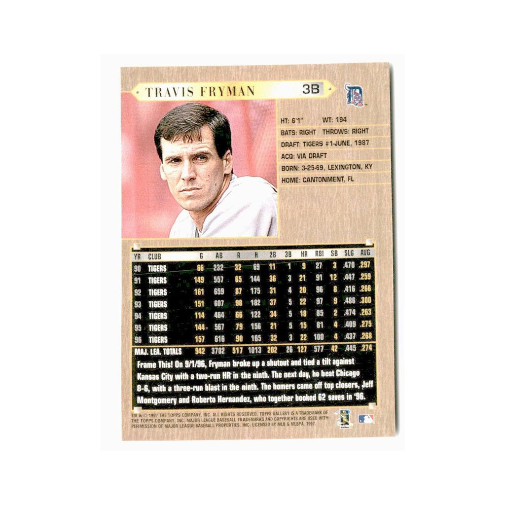 Travis Fryman 1997 Topps Gallery #62 Detroit Tigers Baseball Card NM