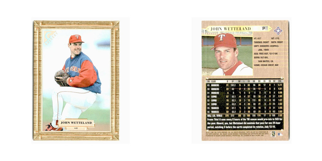 John Wetteland 1997 Topps Gallery #68 Texas Rangers Baseball Card NM
