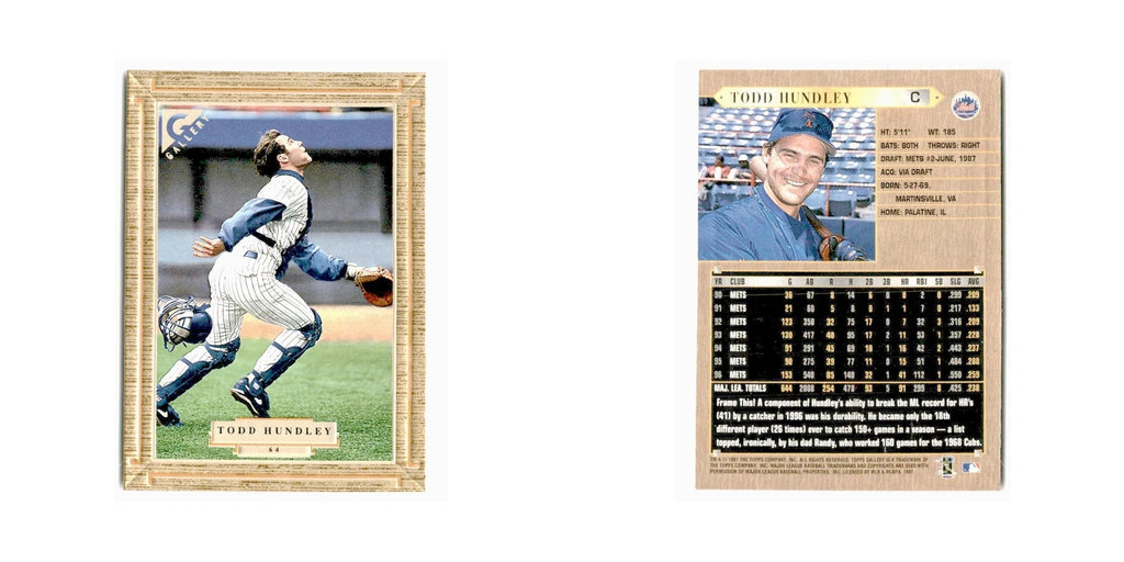 Todd Hundley 1997 Topps Gallery #64 New York Mets Baseball Card NM