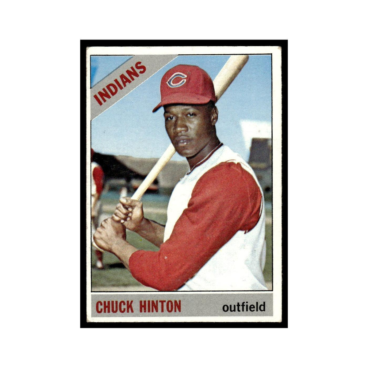 1966 Topps Baseball Card Chuck Hinton Indians #391