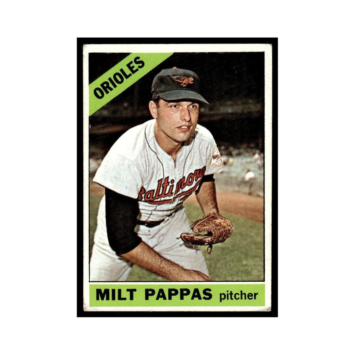 1966 Topps Baseball Card Milt Pappas Orioles #105