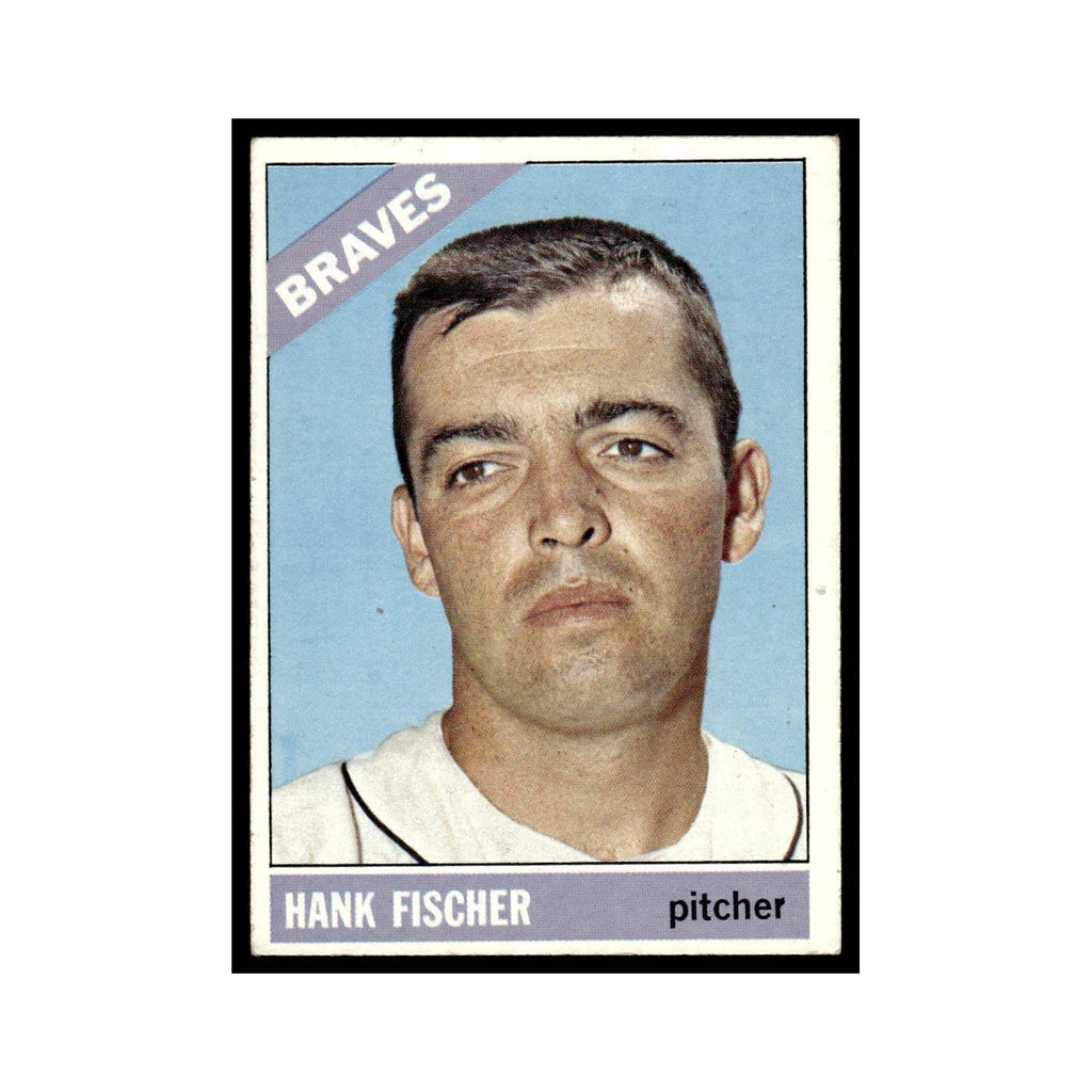 1966 Topps Baseball Card Hank Fischer Braves #381