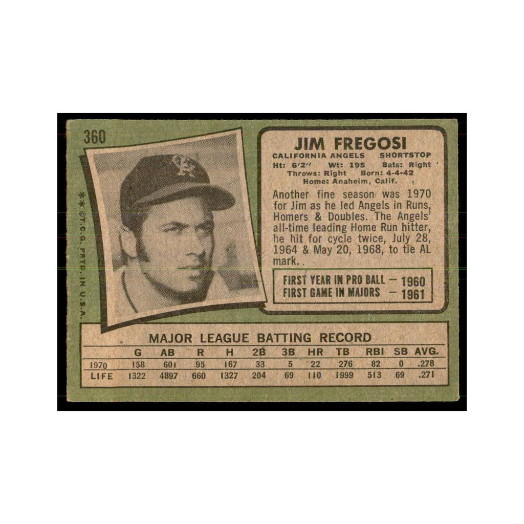 1971 Topps Jim Fregosi Baseball Cards #360