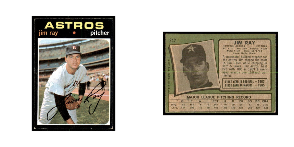 1971 Topps Jim Ray Baseball Cards #242