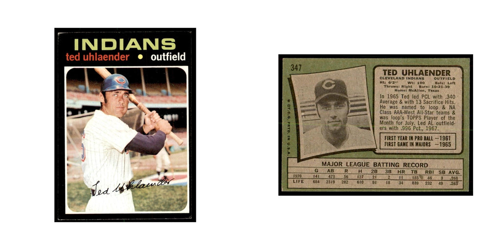 1971 Topps Ted Uhlaender Baseball Cards #347
