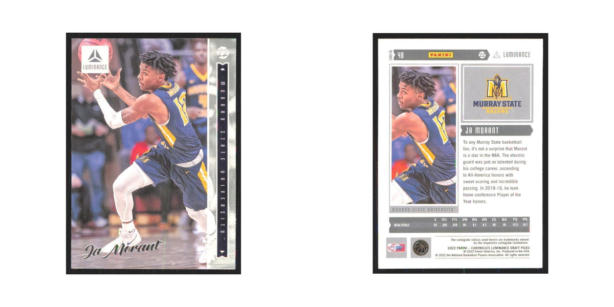 2022 Panini Chronicles Luminance Draft Ja Morant Murray State #48