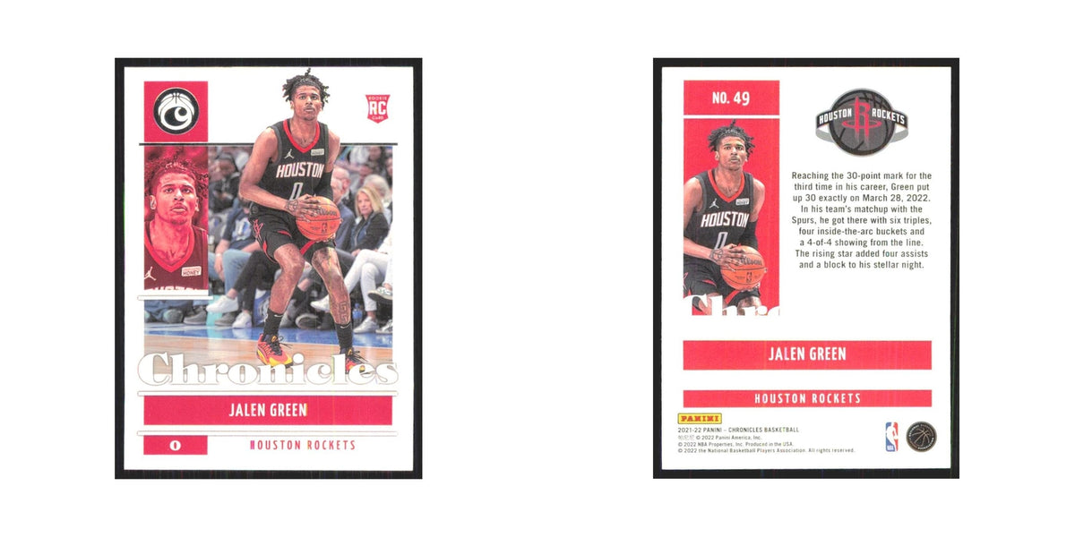 2021 Panini Chronicles Jalen Green RC Rockets #49
