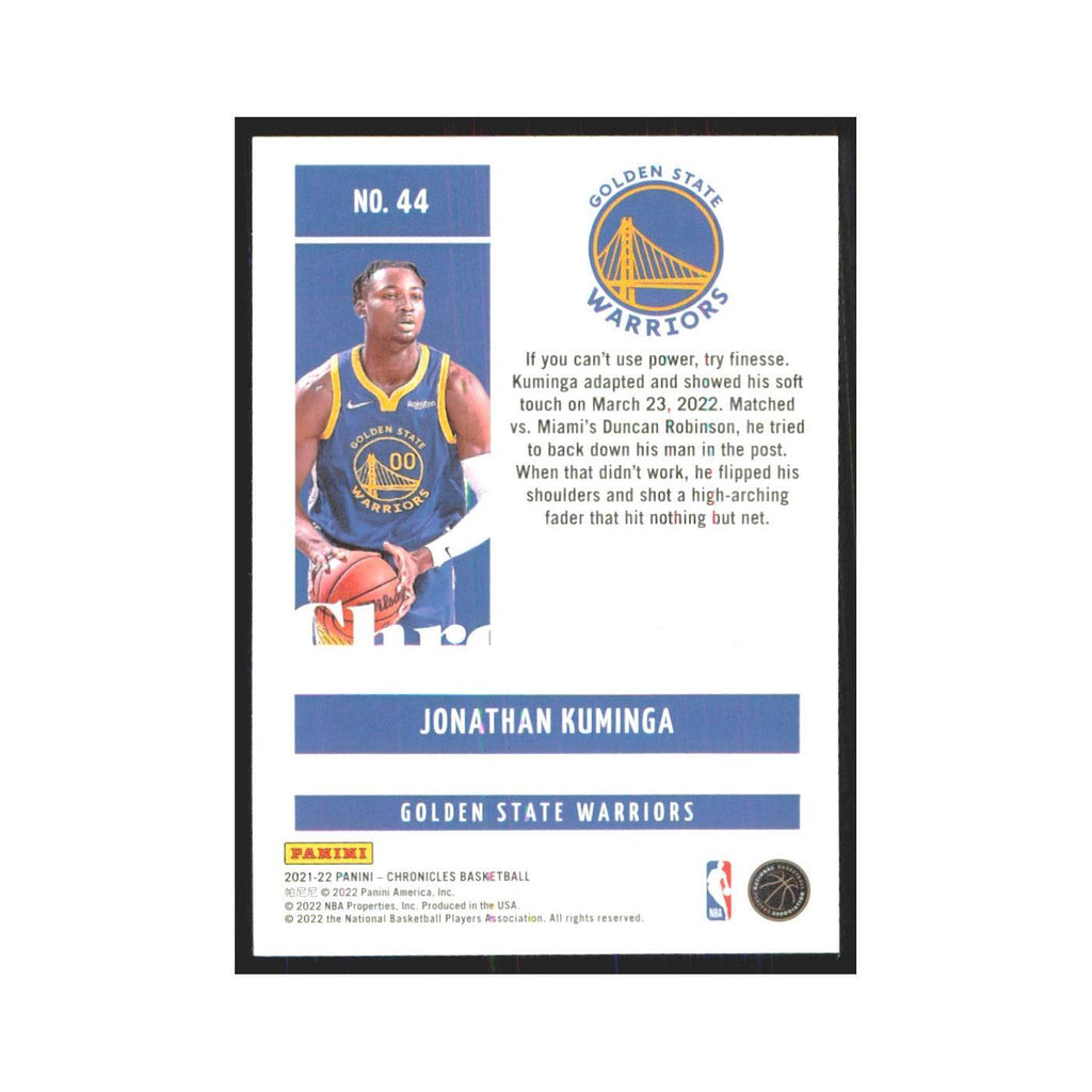 2021 Panini Chronicles Jonathan Kuminga RC Golden State Warriors #44