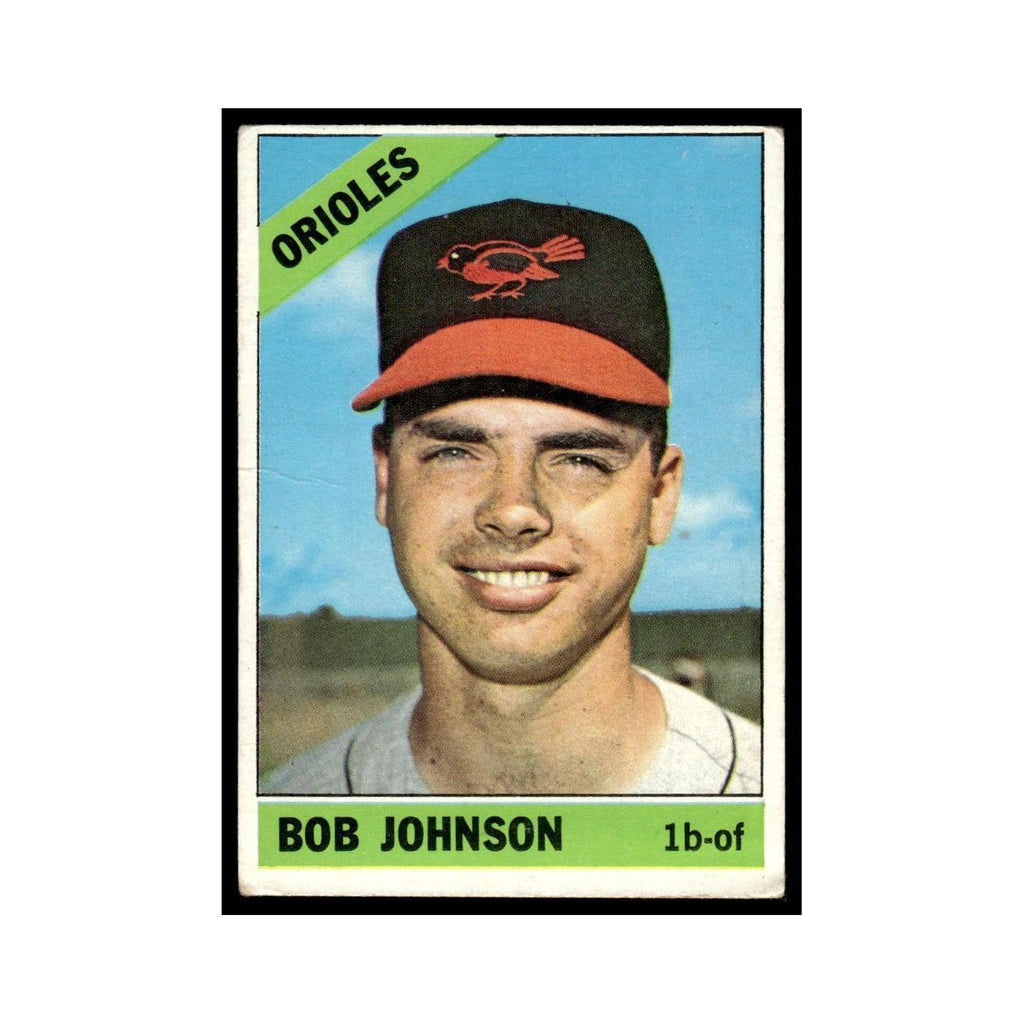 1966 Topps Baseball Card (Damaged) Bob Johnson Orioles #148