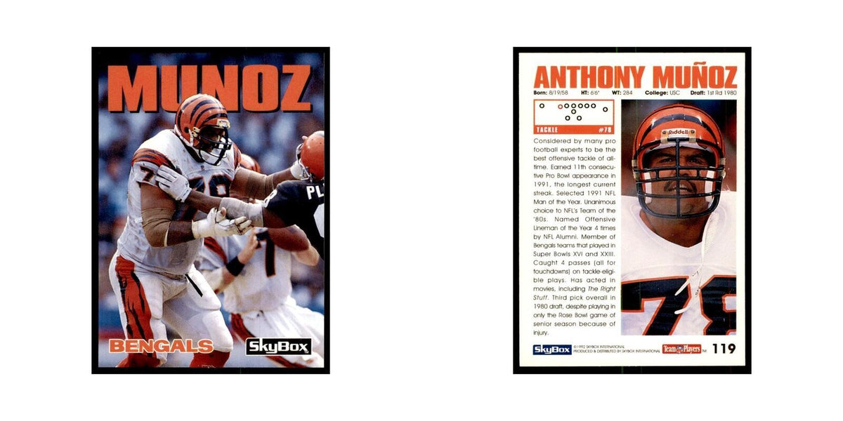 1992 SkyBox Anthony Munoz Football Cards #119