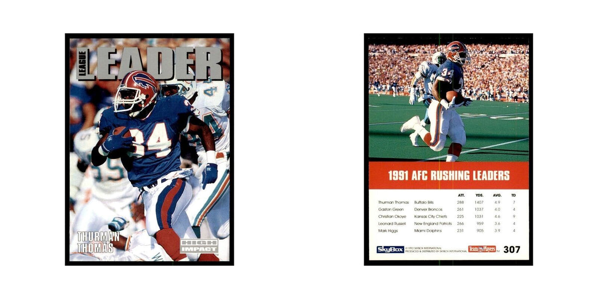 1992 SkyBox Thurman Thomas Football Cards #307