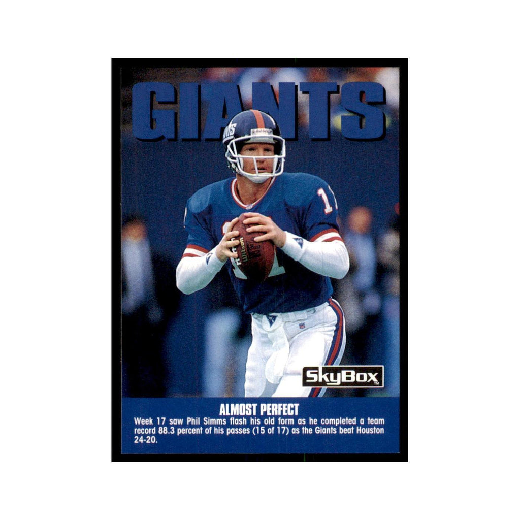 1992 SkyBox Phil Simms Football Cards #295