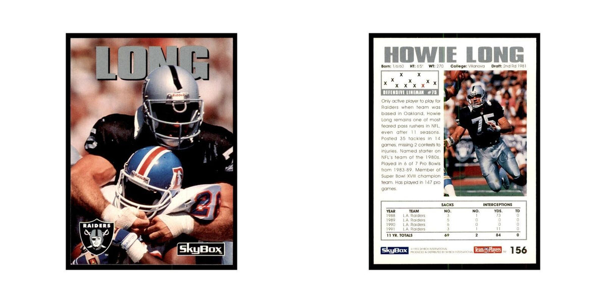 1992 SkyBox Howie Long Football Cards #156