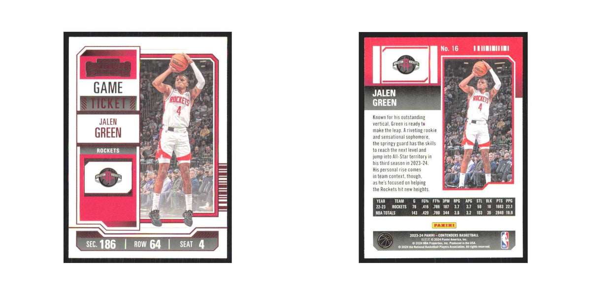 2023 Panini Contenders Jalen Green Rockets #16