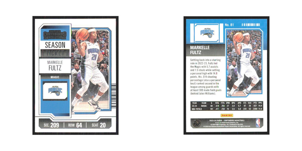 2023 Panini Contenders Markelle Fultz Magic #81
