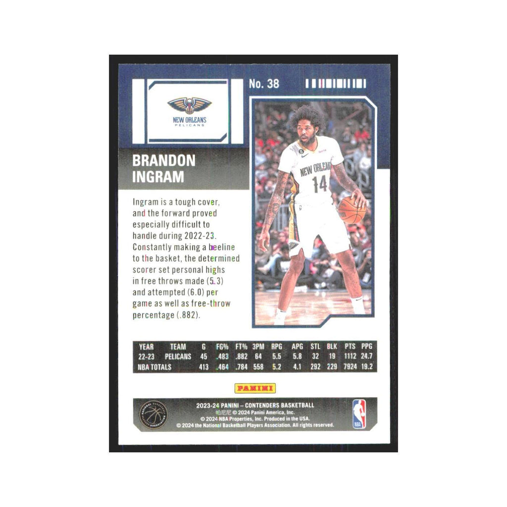 2023 Panini Contenders Brandon Ingram Pelicans #38