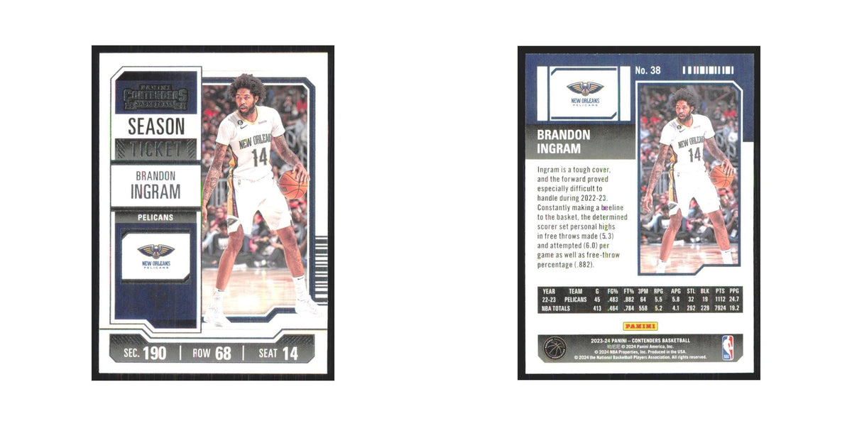 2023 Panini Contenders Brandon Ingram Pelicans #38