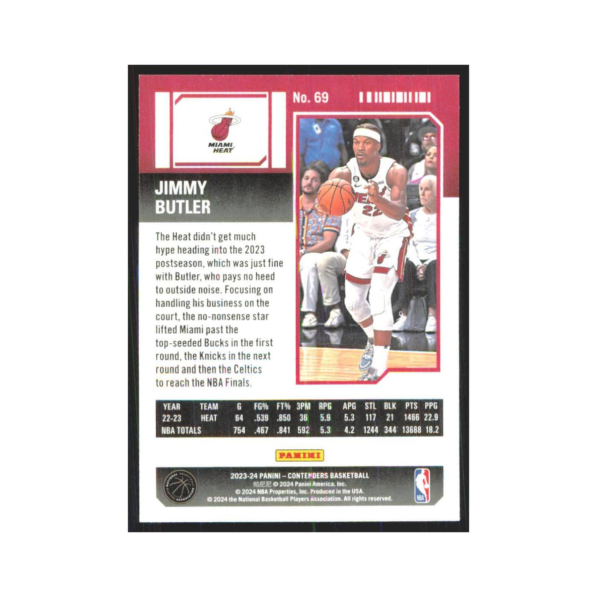 2023 Panini Contenders Jimmy Butler Heat #69