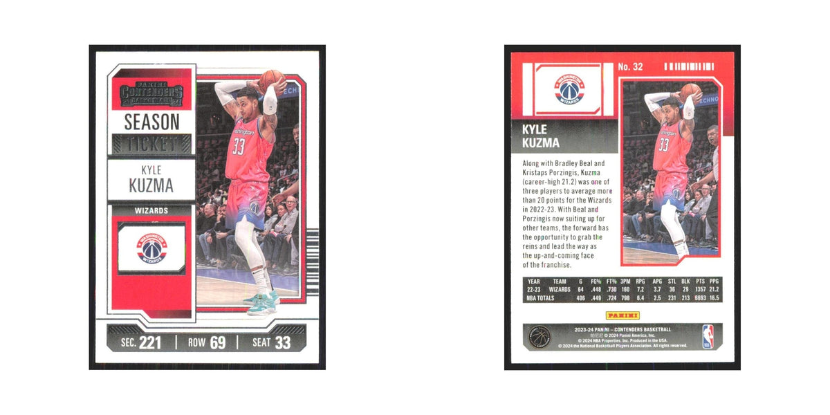 2023 Panini Contenders Kyle Kuzma Wizards #32