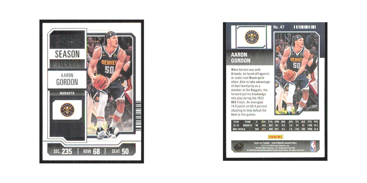 2023 Panini Contenders Aaron Gordon Nuggets #47