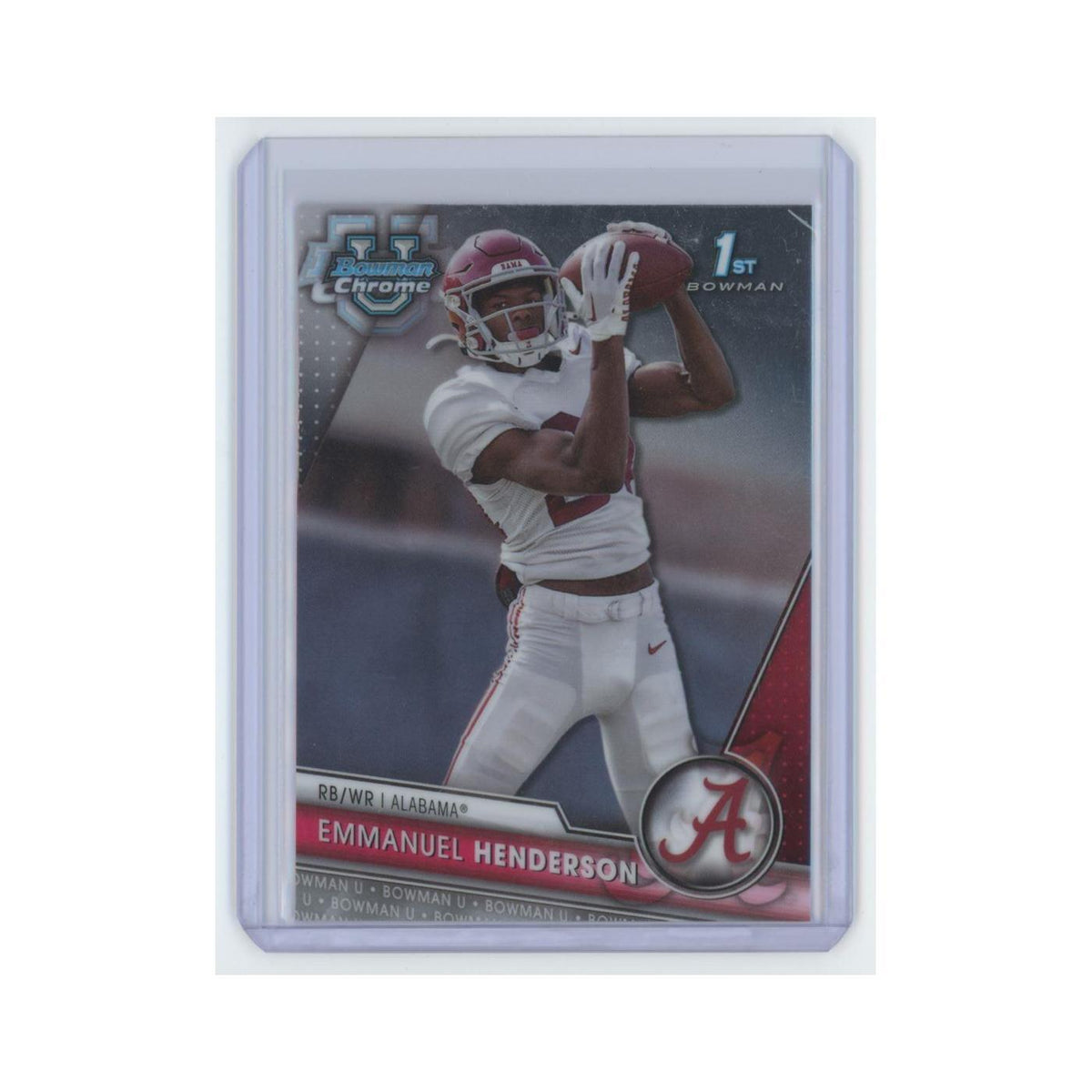 Emmanuel Henderson 2023 Bowman University Chrome #38 Alabama Crimson Tide NM
