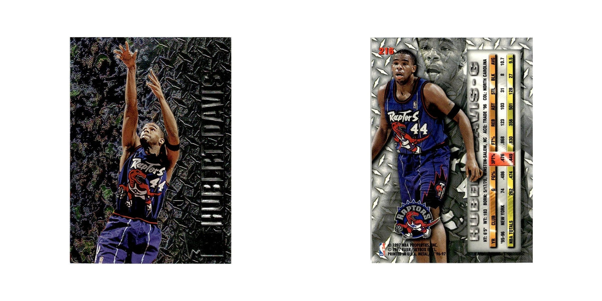 Hubert Davis 1996 Fleer Metal #216 Toronto Raptors Basketball Card NM