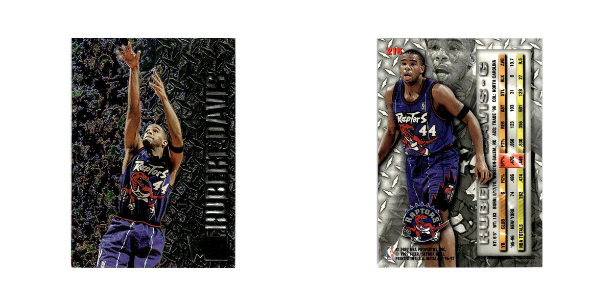 Hubert Davis 1996 Fleer Metal #216 Toronto Raptors Basketball Card NM
