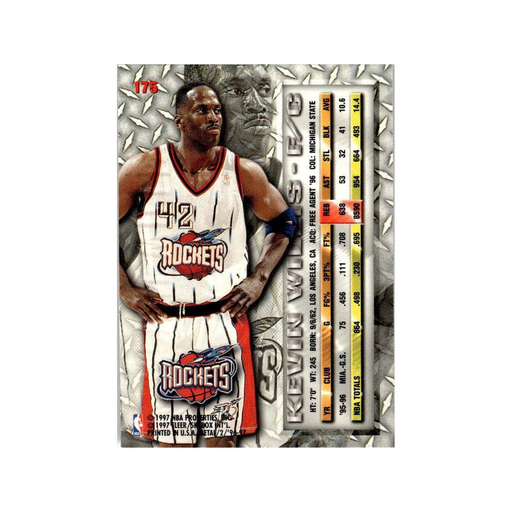 Kevin Willis 1996 Fleer Metal #175 Houston Rockets Basketball Card NM