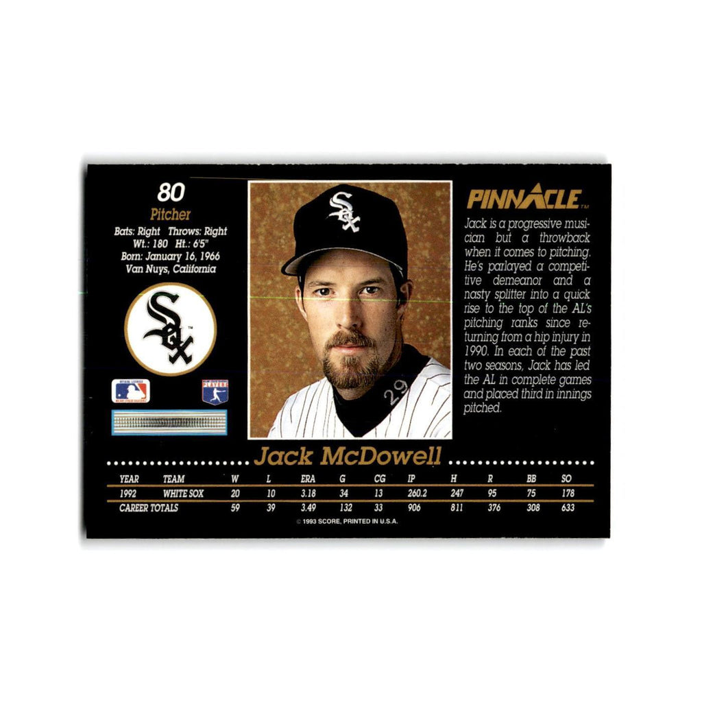 Jack McDowell 1993 Pinnacle #80 Chicago White Sox Baseball Card NM