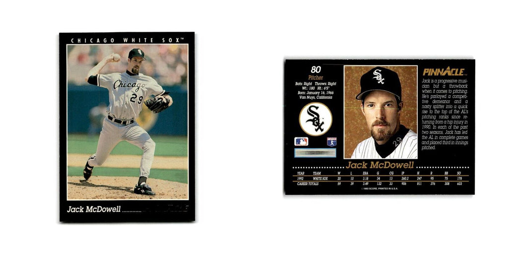 Jack McDowell 1993 Pinnacle #80 Chicago White Sox Baseball Card NM