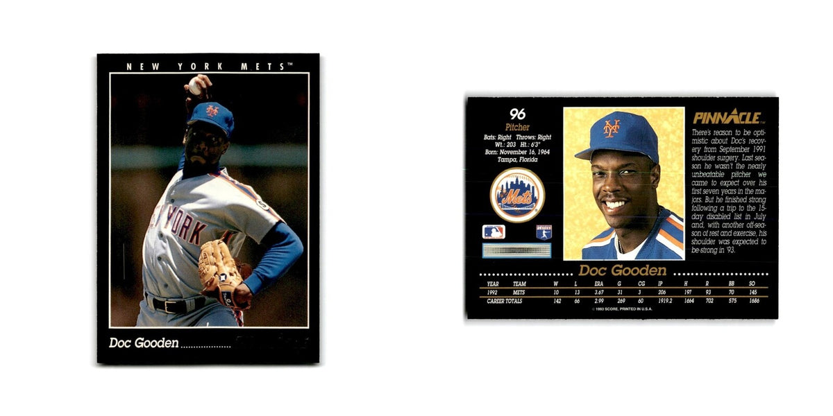 Doc Gooden 1993 Pinnacle #96 New York Mets Baseball Card NM