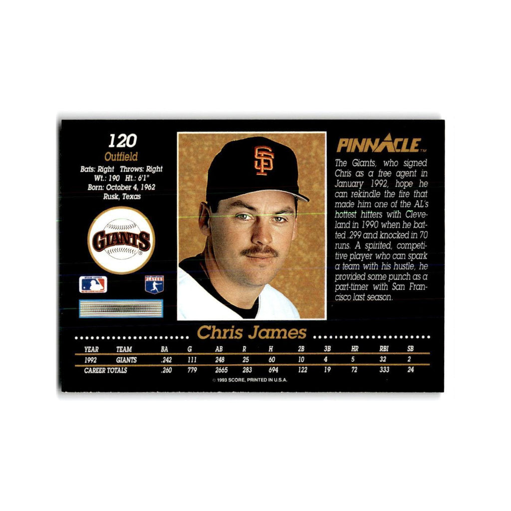 Chris James 1993 Pinnacle #120 San Francisco Giants Baseball Card NM