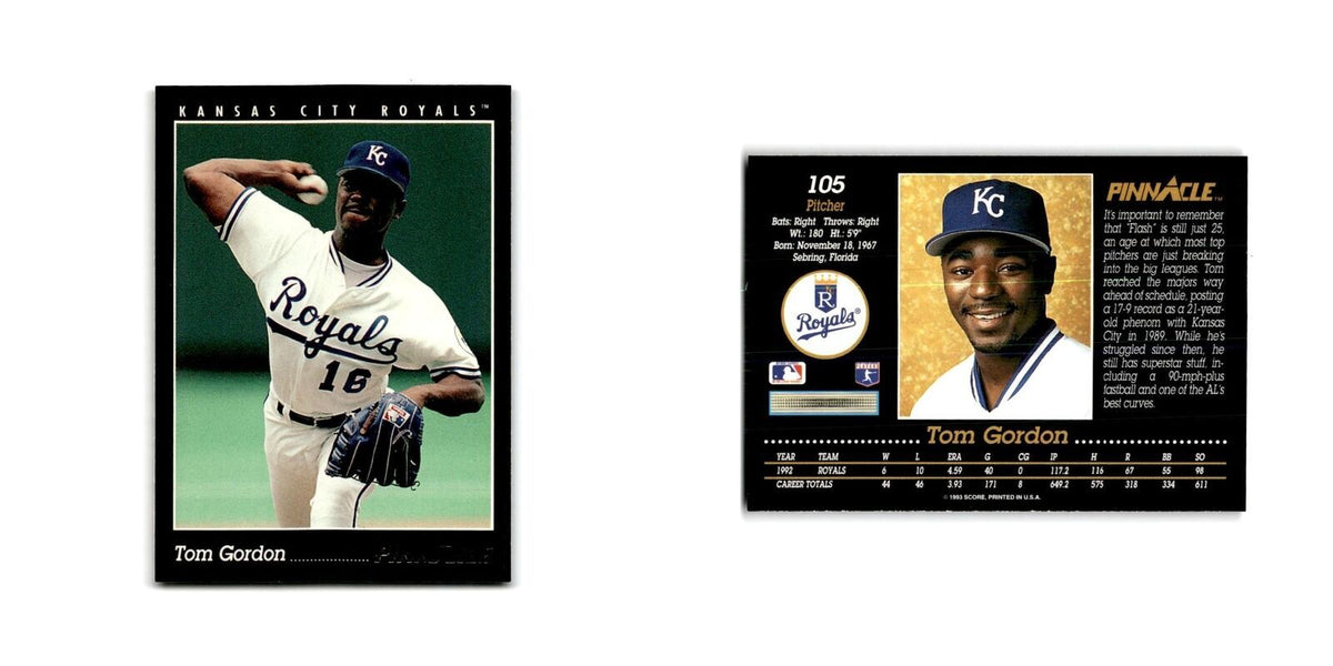 Tom Gordon 1993 Pinnacle #105 Kansas City Royals Baseball Card NM