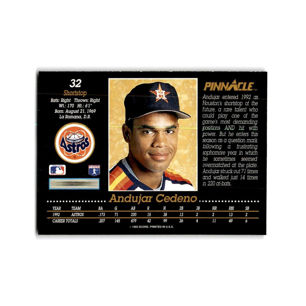 Andujar Cedeno 1993 Pinnacle #32 Houston Astros Baseball Card NM