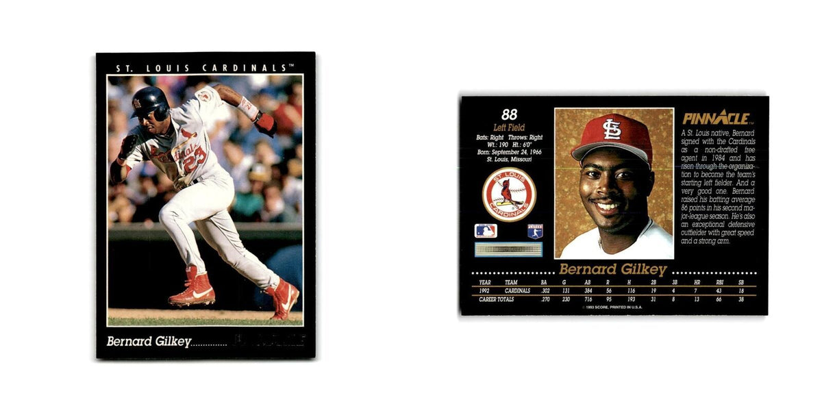 Bernard Gilkey 1993 Pinnacle #88 St. Louis Cardinals Baseball Card NM