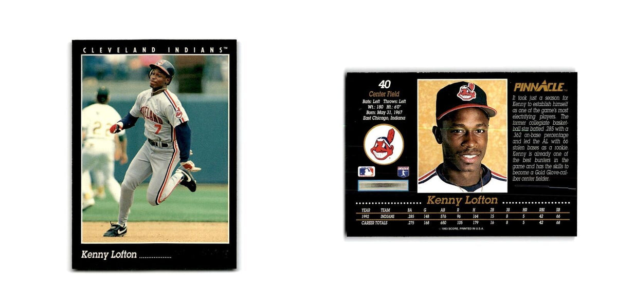 Kenny Lofton 1993 Pinnacle #40 Cleveland Indians Baseball Card NM