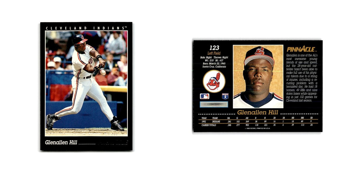 Glenallen Hill 1993 Pinnacle #123 Cleveland Indians Baseball Card NM