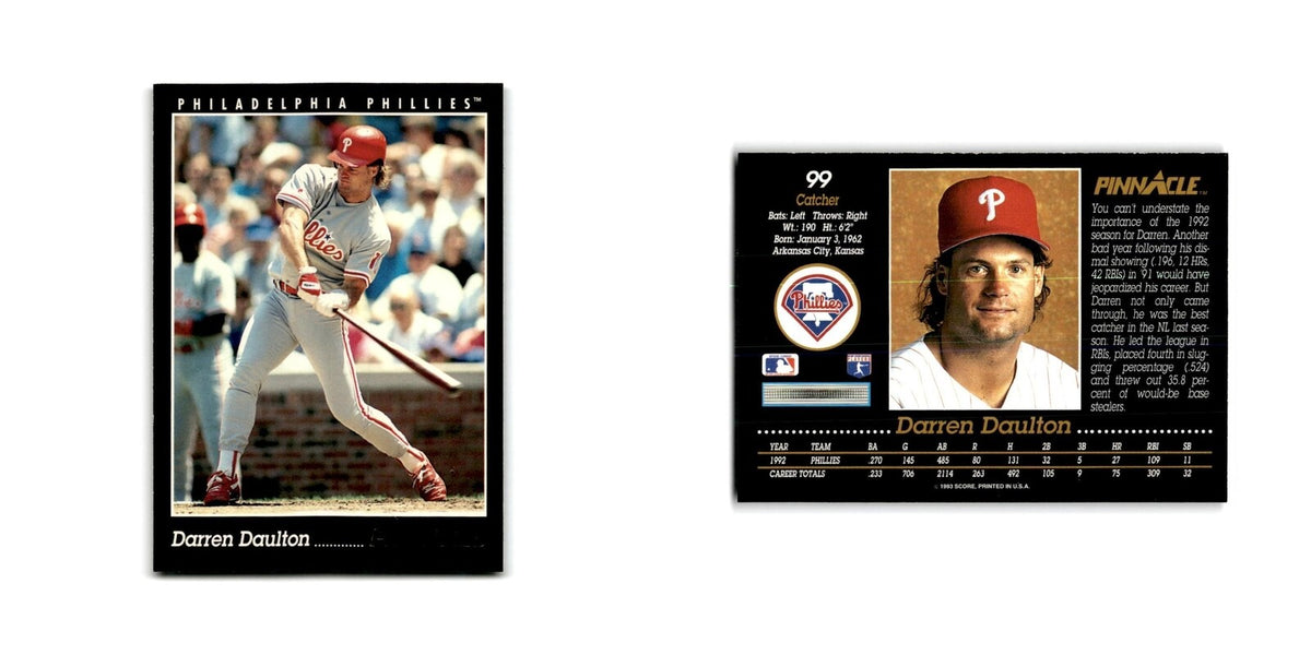 Darren Daulton 1993 Pinnacle #99 Philadelphia Phillies Baseball Card NM