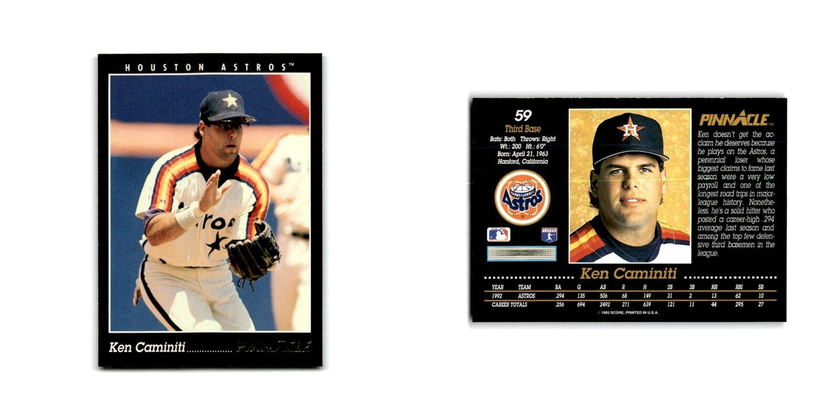 Ken Caminiti 1993 Pinnacle #59 Houston Astros Baseball Card NM
